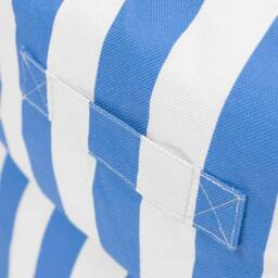 icon Natalia Stripe Soft Woven Kyoto Armchair Bean Bag & Footstool in Cobalt - thumbnail 5
