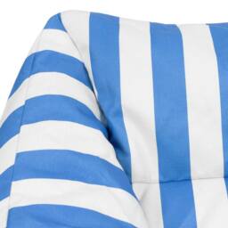 icon Natalia Stripe Soft Woven Kyoto Armchair Bean Bag & Footstool in Cobalt - thumbnail 4