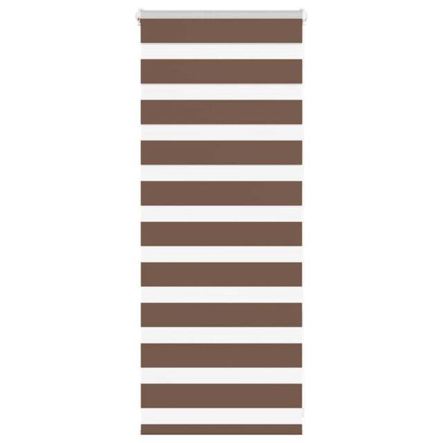 Berkfield Home Zebra Blind Brown 55x100 cm Fabric Width 50.9 cm Polyester - image 1