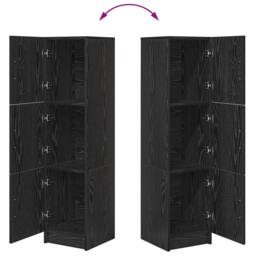 Berkfield Home Black Oak Sideboard Black Oak MDF & Wood Veneer Medium - thumbnail 9
