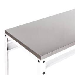 Wyld and Coco Outdoor Bar Table White Stainless Steel Top UV Resistant Steel W40cm - thumbnail 5