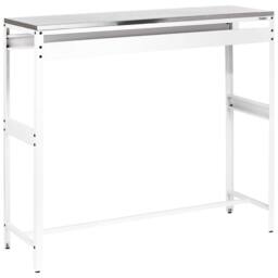 Wyld and Coco Outdoor Bar Table White Stainless Steel Top UV Resistant Steel W40cm - thumbnail 2