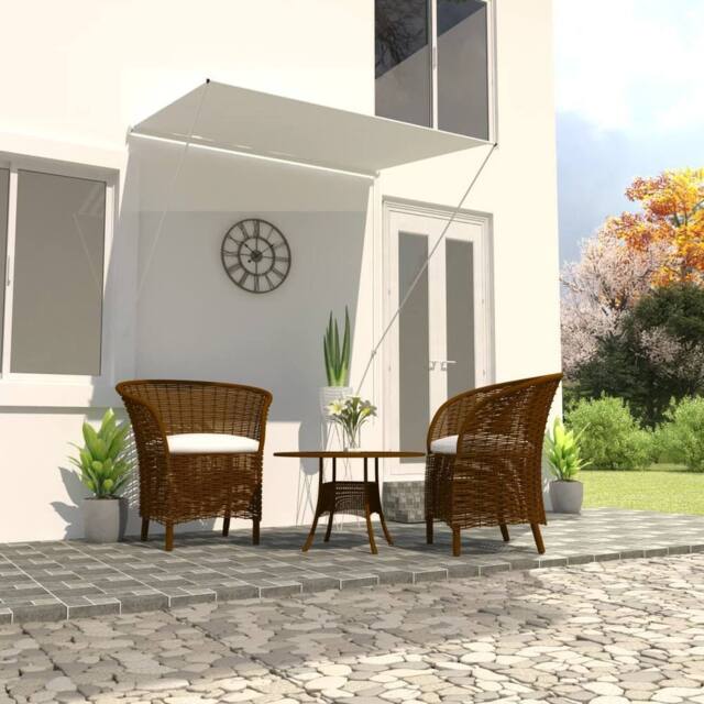 Berkfield Home Retractable Awning 150x150 cm Cream in Beige - image 1