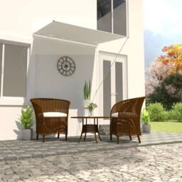 Berkfield Home Retractable Awning 150x150 cm Cream in Beige - thumbnail 1