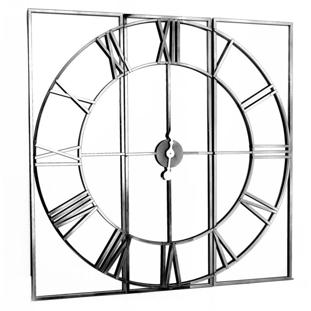 Love Lace Celina Mirrored Wall Clock in Silver - image 1