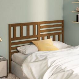 Berkfield Home Bed Headboard Honey Brown 146x4x100 cm Solid Wood Pine - Size: 146 x 4 x 100 cm - thumbnail 3