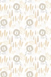 Hoopla Walls Happy Lion 10m Matt Wallpaper in Natural - thumbnail 2
