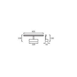 CGC Lighting 'Mills' Chrome IP44 Bathroom Over Mirror Wall Light 8W With Switch in Silver - thumbnail 4