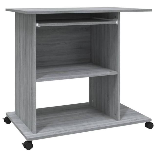 Berkfield Home Computer Desk Grey Sonoma 80x50x75 cm Engineered Wood - Size: 80 x 50 x 75 cm - image 1