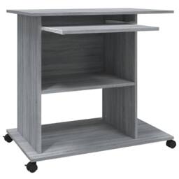 Berkfield Home Computer Desk Grey Sonoma 80x50x75 cm Engineered Wood - Size: 80 x 50 x 75 cm - thumbnail 8