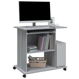 Berkfield Home Computer Desk Grey Sonoma 80x50x75 cm Engineered Wood - Size: 80 x 50 x 75 cm - thumbnail 4
