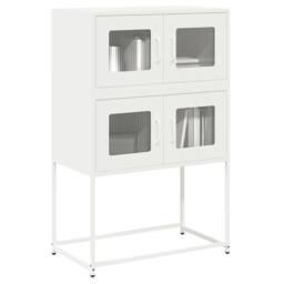 Berkfield Home Highboard White 68x39x107 cm Steel - Size: 68 x 39 x 107 cm
