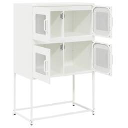 Berkfield Home Highboard White 68x39x107 cm Steel - Size: 68 x 39 x 107 cm - thumbnail 6