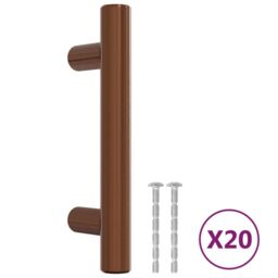 Berkfield Home Cabinet Handles 20 pcs Bronze 64 mm Stainless Steel in Brown - thumbnail 2