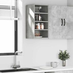 Berkfield Home Hanging Cabinet Concrete Grey 30x29.5x60 cm Engineered Wood - thumbnail 3
