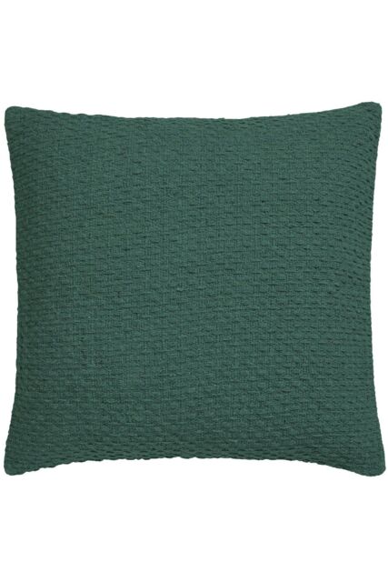 Drift Home 'Hayden' Filled 100% Cotton Basket Weave Cushion in Green - Size: 43 cm x 43 cm - image 1