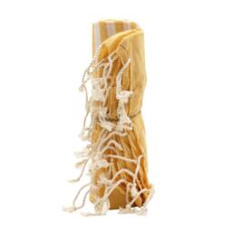 Four Candle Yellow Cotton Pareo Throw Lightweight Multi-Purpose 180 x 100cm - Size: 180 x 100 cm - thumbnail 2