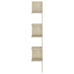 Berkfield Home Wall Corner Shelf Sonoma Oak 20x20x127.5 cm Engineered Wood in Brown - thumbnail 4