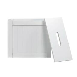 EONLION White Wooden Slimline Bathroom Storage - Size: 500mm - thumbnail 5