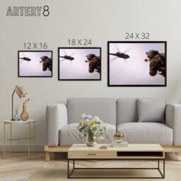 "Artery8 Military Afghan Army UH 60 Hawk Helicopter Framed Canvas Wall Art Print in Grey - Size: W12"" x H16""" - thumbnail 4