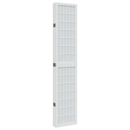 Berkfield Home Room Divider 6 Panels White Solid Wood Paulownia - thumbnail 5