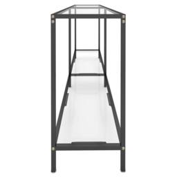 Berkfield Home Stylish Console Table Transparent 180x35x75.5 cm Tempered Glass in Clear - thumbnail 4