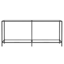 Berkfield Home Stylish Console Table Transparent 180x35x75.5 cm Tempered Glass in Clear - thumbnail 1
