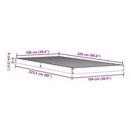 Berkfield Home Floor Bed Frame White 100 x 220 cm Solid Pine Wood - thumbnail 7