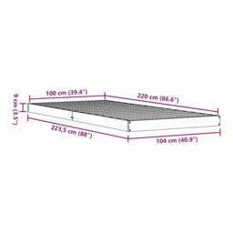Berkfield Home Floor Bed Frame White 100 x 220 cm Solid Pine Wood - thumbnail 8