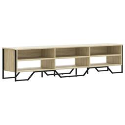 Berkfield Home TV Cabinet Sonoma Oak 180x34x41 cm Engineered Wood in Light Brown - Size: 180 x 34 x 41 cm - thumbnail 1
