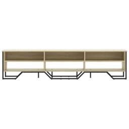Berkfield Home TV Cabinet Sonoma Oak 180x34x41 cm Engineered Wood in Light Brown - Size: 180 x 34 x 41 cm - thumbnail 4