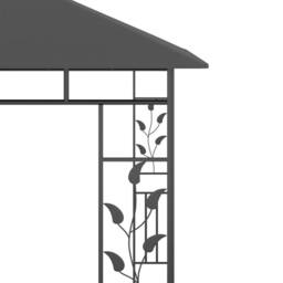 Berkfield Home Gazebo with Mosquito Net 3x3x2.73 m Anthracite 180 g/m ² in Dark Grey - thumbnail 5