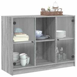 Berkfield Home Sideboard Grey Sonoma 102x37x75.5 cm Engineered Wood - thumbnail 5