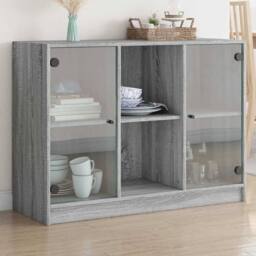 Berkfield Home Sideboard Grey Sonoma 102x37x75.5 cm Engineered Wood - thumbnail 2