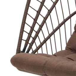 Living and Home Swing Hanging Egg Chair with Cushion and Headrest in Brown - thumbnail 8