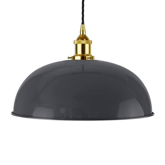 SE Home Slate Grey Worcester Pendant Light - Gold - Black Twisted - image 1