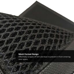 Nicoman Anti-Slip Dirt Trapping Black Meshmat Entrance Doormat - Size: 60 cm x 90 cm - thumbnail 3