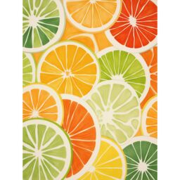 "Artery8 Wall Art Print Slices of Limes Oranges & Grapefruit Bright Watercolour Painting Kitchen Artwork Poster - Size: W18"" x H24""" - thumbnail 1