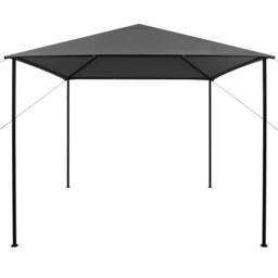 Berkfield Home Gazebo 3x3 m Anthracite Fabric & Steel 180 g/m ² in Dark Grey - thumbnail 1