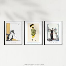 Artery8 Wall Art Print French Fashion Art Nouveau Vintage 1920s Paris Set Of 3 s Bathroom Bedroom Aesthetic Dressing Room A4 - thumbnail 5