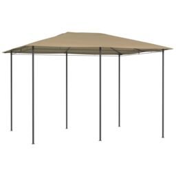 Berkfield Home Gazebo 3x4x2.6 m Taupe 160 g/m ² in Beige - thumbnail 1