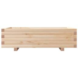 Berkfield Home Decorative Garden Planter 90x60x26.5 cm Solid Wood Pine in Light Tan - thumbnail 5