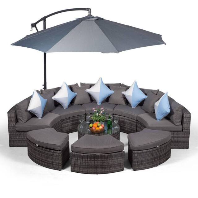 Thats Furniture Monaco Luxury Large Rattan Garden Sofa Set in Grey - image 1