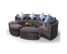 Thats Furniture Monaco Luxury Large Rattan Garden Sofa Set in Grey - thumbnail 5