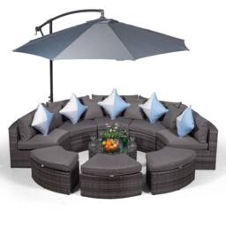Thats Furniture Monaco Luxury Large Rattan Garden Sofa Set in Grey - thumbnail 1