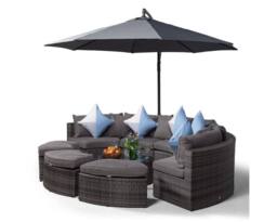 Thats Furniture Monaco Luxury Large Rattan Garden Sofa Set in Grey - thumbnail 2