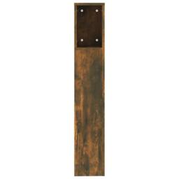 Berkfield Home Headboard Cabinet Smoked Oak 200x18.5x104.5 cm in Brown - thumbnail 4