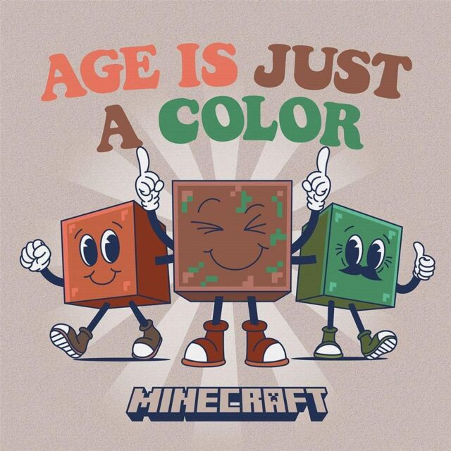 Minecraft Age Is Just A Color Canvas Print in Beige - image 1