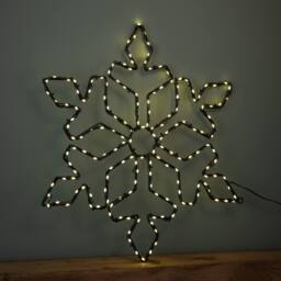 Samuel Alexander 50cm x 44cm FlexiBrights Christmas Snowflake with 165 White LEDs in Black - Size: 50 cm x 44 cm - thumbnail 6