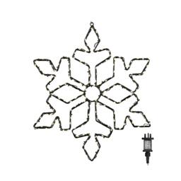 Samuel Alexander 50cm x 44cm FlexiBrights Christmas Snowflake with 165 White LEDs in Black - Size: 50 cm x 44 cm - thumbnail 1